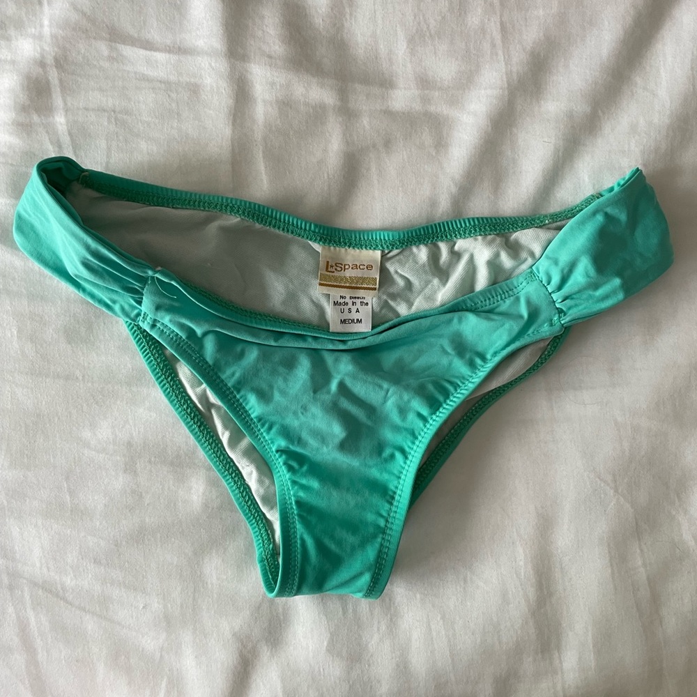 L*space blue womens bikini bottoms